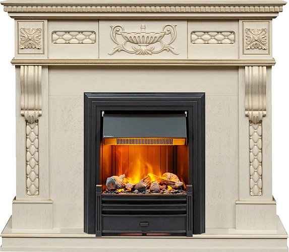 Dimplex Corsica очаг Brookline Black слоновая кость с патиной_0 Dimplex Corsica очаг Brookline Black слоновая кость с патиной_0