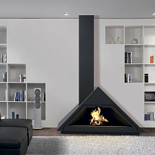 Камин Madrid, вертикальная труба слева, черный (Traforart) Камин Madrid, вертикальная труба слева, черный (Traforart)