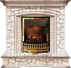 Каминокомплект Dimplex Preston очаг Atherton белый/слоновая кость с патиной Dimplex Preston очаг Atherton белый/слоновая кость с патиной