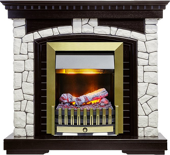 Dimplex Glasgow очаг Danville Antique Brass FB2 венге/белый_0 Dimplex Glasgow очаг Danville Antique Brass FB2 венге/белый_0
