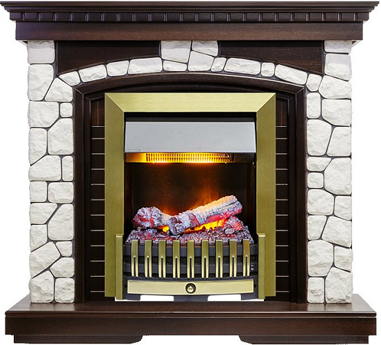 Dimplex Glasgow очаг Danville Antique Brass FB2 венге/белый_1 Dimplex Glasgow очаг Danville Antique Brass FB2 венге/белый_1