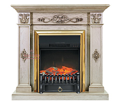 Каминокомплект Royal Flame Derby очаг Fobos FX Brass old silver Royal Flame Derby очаг Fobos FX Brass old silver