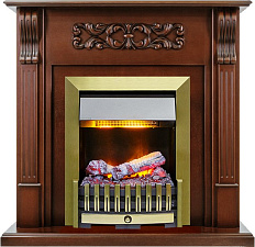 Каминокомплект Dimplex Venice очаг Danville Antique Brass FB2 махагон коричневый антик Dimplex Venice очаг Danville Antique Brass FB2 махагон коричневый антик