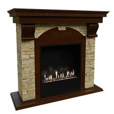 Каминокомплект Firezo Dublin Темный дуб, Сланец Firezo Dublin Темный дуб, Сланец