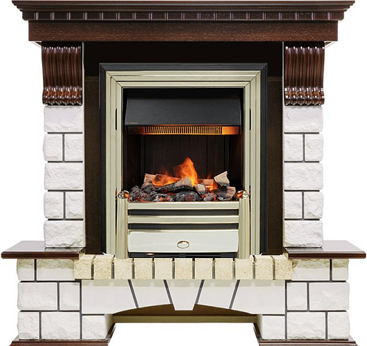 Dimplex Pierre Luxe очаг Cavendish темный дуб/белый угловой_2 Dimplex Pierre Luxe очаг Cavendish темный дуб/белый угловой_2