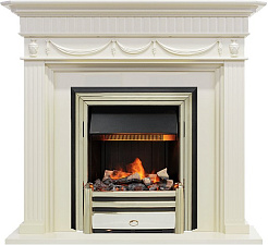 Каминокомплект Dimplex Corfu очаг Cavendish слоновая кость Dimplex Corfu очаг Cavendish слоновая кость
