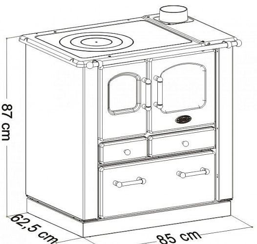 Печь Sogno 45 SX, Cappuccino (Sideros)_1 Печь Sogno 45 SX, Cappuccino (Sideros)_1