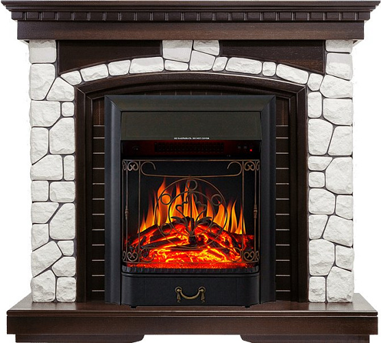 Royal Flame Glasgow очаг Majestic FX Black темный дуб/белый_0 Royal Flame Glasgow очаг Majestic FX Black темный дуб/белый_0