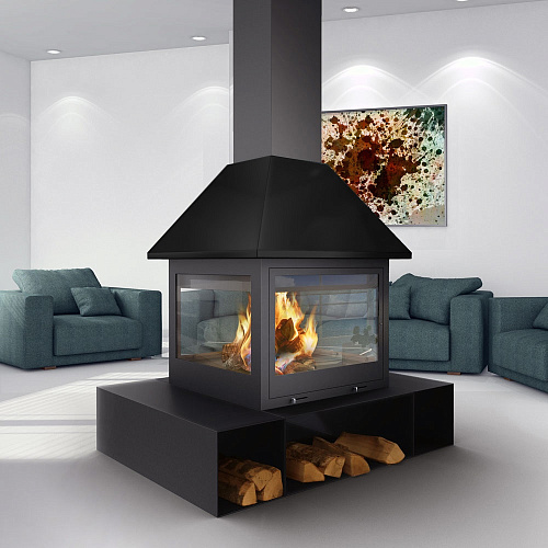 Камин Sandra Central, черный (Traforart)_0 Камин Sandra Central, черный (Traforart)_0