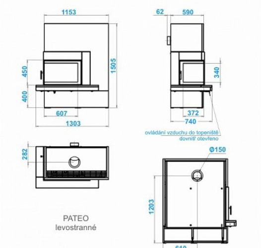 Камин Pateo угловой R_2 Камин Pateo угловой R_2