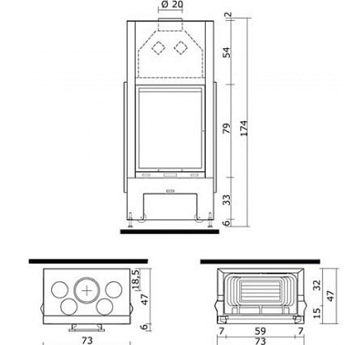 Топка STILE V curvo (EdilKamin)_1 Топка STILE V curvo (EdilKamin)_1