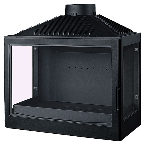 Топка L7 RL, два боковых стекла, черная (Liseo)_0 Топка L7 RL, два боковых стекла, черная (Liseo)_0