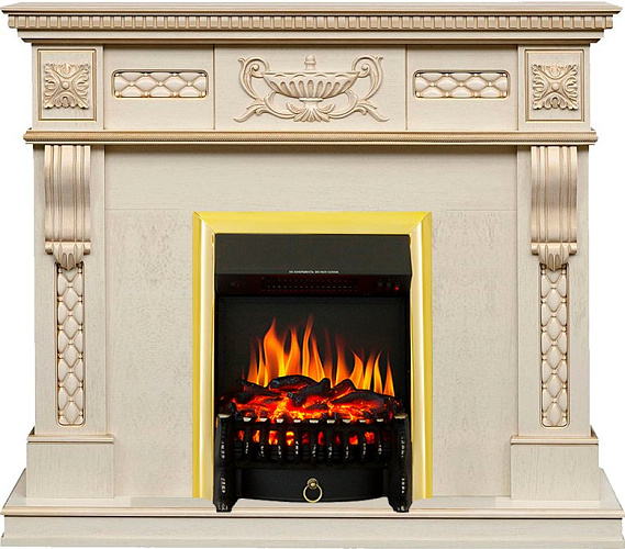 Royal Flame Corsica с очагом Fobos FX Brass слоновая кость с патиной_0 Royal Flame Corsica с очагом Fobos FX Brass слоновая кость с патиной_0