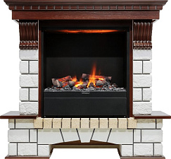 Каминокомплект Dimplex Pierre Luxe очаг Albany темный дуб/белый Dimplex Pierre Luxe очаг Albany темный дуб/белый