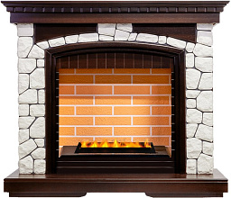 Каминокомплект Dimplex Glasgow очаг Cassette 400 LNH-INT PS темный дуб/белый (без дров) Dimplex Glasgow очаг Cassette 400 LNH-INT PS темный дуб/белый (без дров)