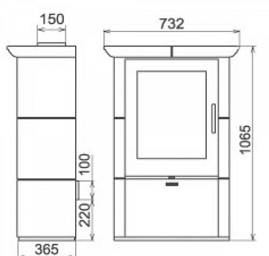 Печь LANDSHUT II TOP черн./зел. (Thorma)_1 Печь LANDSHUT II TOP черн./зел. (Thorma)_1