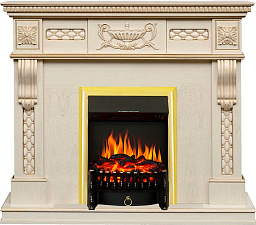 Каминокомплект Royal Flame Corsica с очагом Fobos FX Brass слоновая кость с патиной Royal Flame Corsica с очагом Fobos FX Brass слоновая кость с патиной