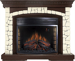 Каминокомплект Royal Flame Glasgow очаг Dioramic 28 LED FX темный дуб/белый Royal Flame Glasgow очаг Dioramic 28 LED FX темный дуб/белый