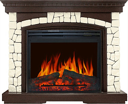 Каминокомплект Royal Flame Glasgow очаг Jupiter FX темный дуб/белый Royal Flame Glasgow очаг Jupiter FX темный дуб/белый