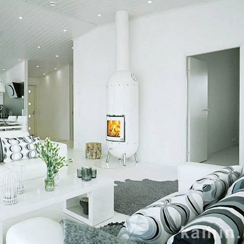 Печь-камин Genius white (NunnaUuni)_1 Печь-камин Genius white (NunnaUuni)_1