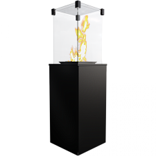 Газовый камин Kratki Patio/M/G31/37MBAR/S сталь/черный ручное управление Kratki Patio/M/G31/37MBAR/S сталь/черный ручное управление