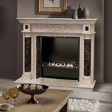 Биокамин в мраморном портале Firezo Caramella Firezo Caramella