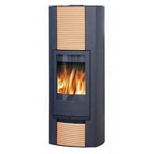 Печь-камин Turku АКВА кафель котто, с теплообменником Печь-камин Turku АКВА кафель котто, с теплообменником
