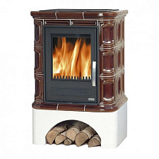 Кафельная печь Regina K белый цоколь вставка комбо Кафельная печь Regina K белый цоколь вставка комбо