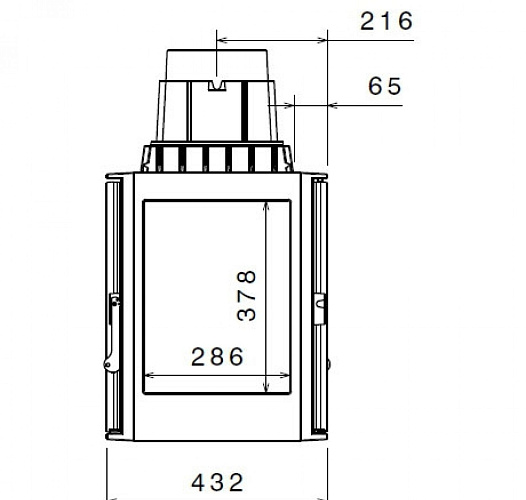 Топка L9 DF + 1 боковое стекло (Liseo)_1 Топка L9 DF + 1 боковое стекло (Liseo)_1