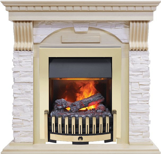 Dimplex Dublin очаг Danville Brass FB2 слоновая кость с патиной/сланец крем_0 Dimplex Dublin очаг Danville Brass FB2 слоновая кость с патиной/сланец крем_0
