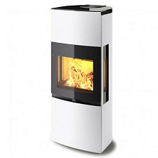 Чугунная печь K1130, белый глянец + бок.стекла + декор стекла (Keddy) Чугунная печь K1130, белый глянец + бок.стекла + декор стекла (Keddy)