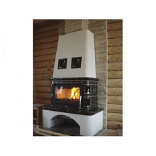 Кафельная печь Laponie 10 с теплообменником, зеленая Кафельная печь Laponie 10 с теплообменником, зеленая