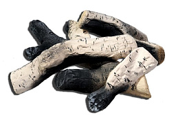 Керамические дрова для биокамина BioKer Набор дров FRANCO береза 5шт BioKer Набор дров FRANCO береза 5шт