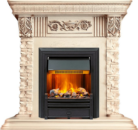 Dimplex Luxemburg очаг Brookline Black сланец/слоновая кость с патиной (каменный)_0 Dimplex Luxemburg очаг Brookline Black сланец/слоновая кость с патиной (каменный)_0