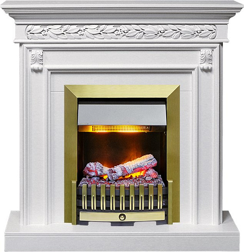 Dimplex Valletta очаг Danville Antique Brass FB2 орех_1 Dimplex Valletta очаг Danville Antique Brass FB2 орех_1