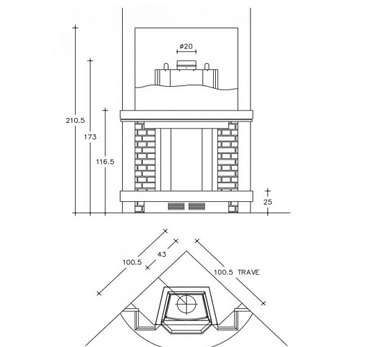 Камин Piazzetta francia угловой_2 Камин Piazzetta francia угловой_2
