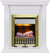Каминокомплект Dimplex Orlean очаг Danville Antique Brass FB2 белый дуб Dimplex Orlean очаг Danville Antique Brass FB2 белый дуб
