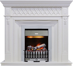 Каминокомплект Dimplex Alexandria очаг Danville Chrome FB2 белый дуб Dimplex Alexandria очаг Danville Chrome FB2 белый дуб