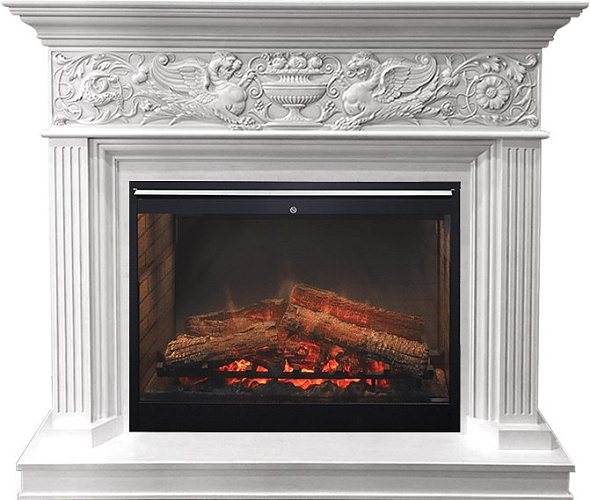 Dimplex Palace очаг Symphony 30 DF3020-INT белый с серебром_0 Dimplex Palace очаг Symphony 30 DF3020-INT белый с серебром_0