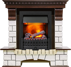 Каминокомплект Dimplex Pierre Luxe очаг Danville Black FB2 темный дуб/белый угловой Dimplex Pierre Luxe очаг Danville Black FB2 темный дуб/белый угловой