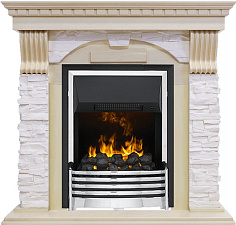 Каминокомплект Dimplex Dublin очаг Flagstaff слоновая кость с патиной/сланец крем Dimplex Dublin очаг Flagstaff слоновая кость с патиной/сланец крем
