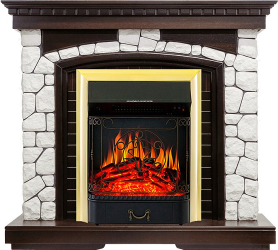 Royal Flame Glasgow очаг Majestic FX Black темный дуб/белый_3 Royal Flame Glasgow очаг Majestic FX Black темный дуб/белый_3