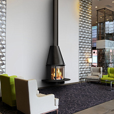 Камин Arlet, фронтальный, подвесной, черный (Traforart) Камин Arlet, фронтальный, подвесной, черный (Traforart)