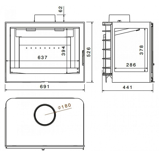 Топка K7 R, стекло справа (Liseo)_1 Топка K7 R, стекло справа (Liseo)_1