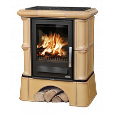 Кафельная печь Bavaria K - вставка чугунная, кафельный цоколь табак Кафельная печь Bavaria K - вставка чугунная, кафельный цоколь табак