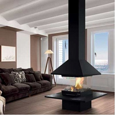 Камин Vulcano, без стекла, сталь, черный (Traforart) Камин Vulcano, без стекла, сталь, черный (Traforart)