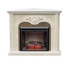 Электрический каминокомплект RealFlame April Corner WT очаг Leeds 23 SD белый дуб угловой RealFlame April Corner WT очаг Leeds 23 SD белый дуб угловой