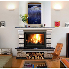 Каминный комплект Облицовка  Dora Labradorite (Madeira) + топка Ferlux C-19 Каминный комплект Облицовка  Dora Labradorite (Madeira) + топка Ferlux C-19