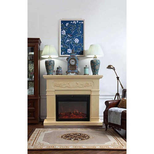 RealFlame Malta Castle 26 очаг Moonblaze Deluxe белый фронтальный_2 RealFlame Malta Castle 26 очаг Moonblaze Deluxe белый фронтальный_2