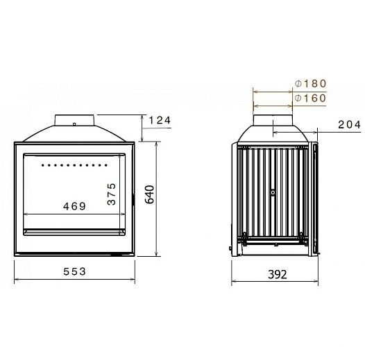 Топка L5 R, стекло справа (Liseo)_1 Топка L5 R, стекло справа (Liseo)_1